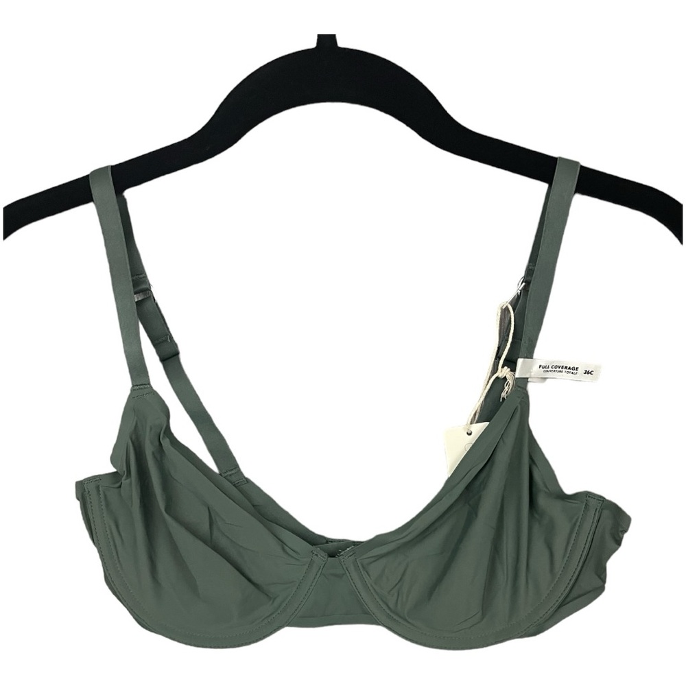 Aerie SMOOTHEZ Mesh Unlined Bra in Royal Palm 36C NWT - Picture 4 of 10